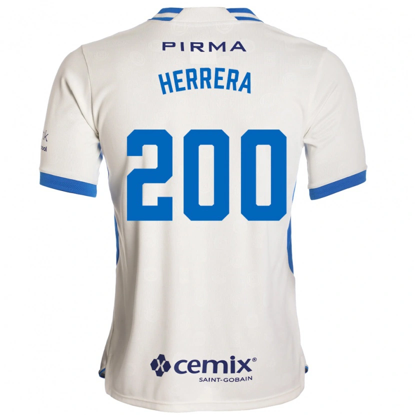 Danxen Mænd David Herrera #200 Hvid Blå Rød Udebane Spillertrøjer 2026/27 Trøje T-Shirt