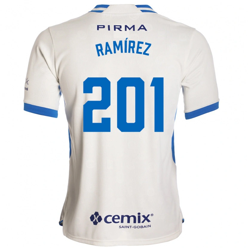 Danxen Mænd Orlando Ramírez #201 Hvid Blå Rød Udebane Spillertrøjer 2026/27 Trøje T-Shirt