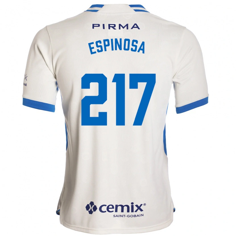 Danxen Mænd Samuel Espinosa #217 Hvid Blå Rød Udebane Spillertrøjer 2026/27 Trøje T-Shirt