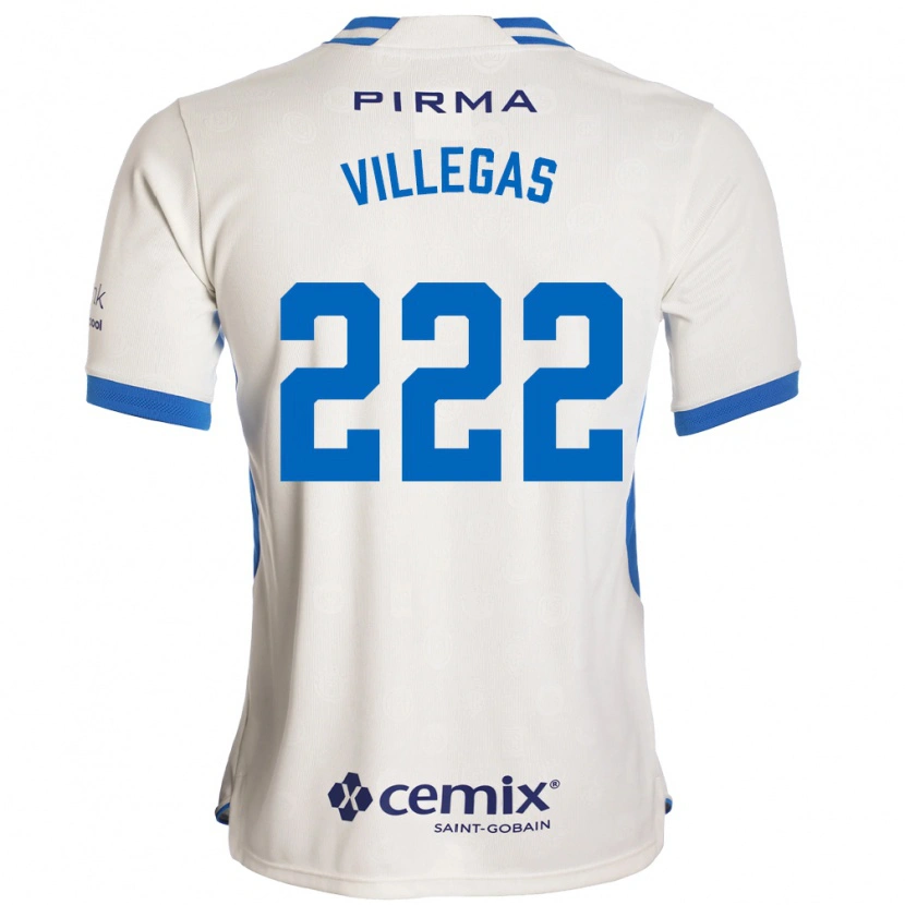 Danxen Mænd Eric Villegas #222 Hvid Blå Rød Udebane Spillertrøjer 2026/27 Trøje T-Shirt