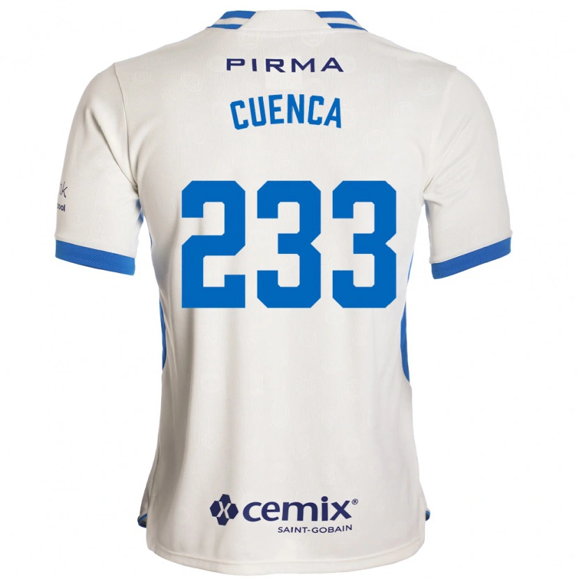 Danxen Mænd Yazziel Cuenca #233 Hvid Blå Rød Udebane Spillertrøjer 2026/27 Trøje T-Shirt