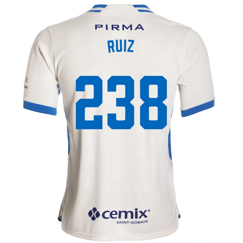 Danxen Mænd Abel Ruiz #238 Hvid Blå Rød Udebane Spillertrøjer 2026/27 Trøje T-Shirt