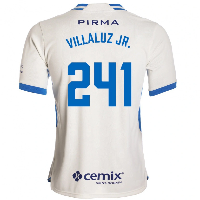 Danxen Mænd César Villaluz Jr. #241 Hvid Blå Rød Udebane Spillertrøjer 2026/27 Trøje T-Shirt