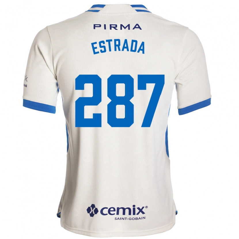 Danxen Mænd Hernán Estrada #287 Hvid Blå Rød Udebane Spillertrøjer 2026/27 Trøje T-Shirt
