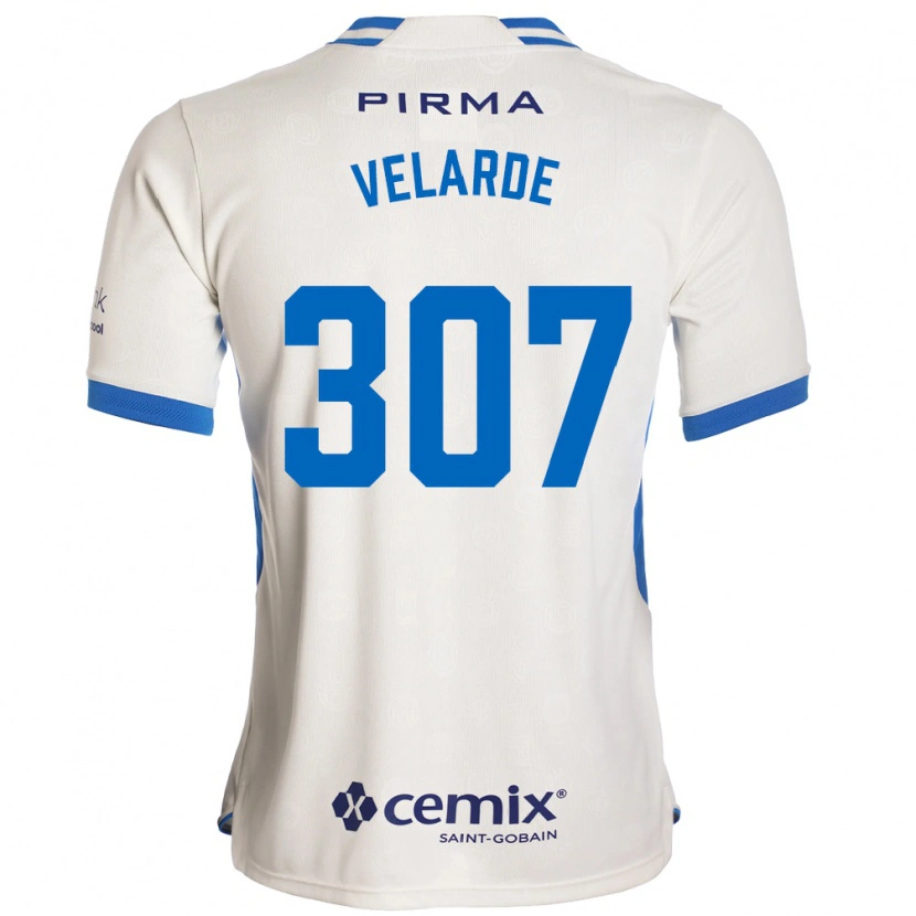 Danxen Mænd Juan Velarde #307 Hvid Blå Rød Udebane Spillertrøjer 2026/27 Trøje T-Shirt