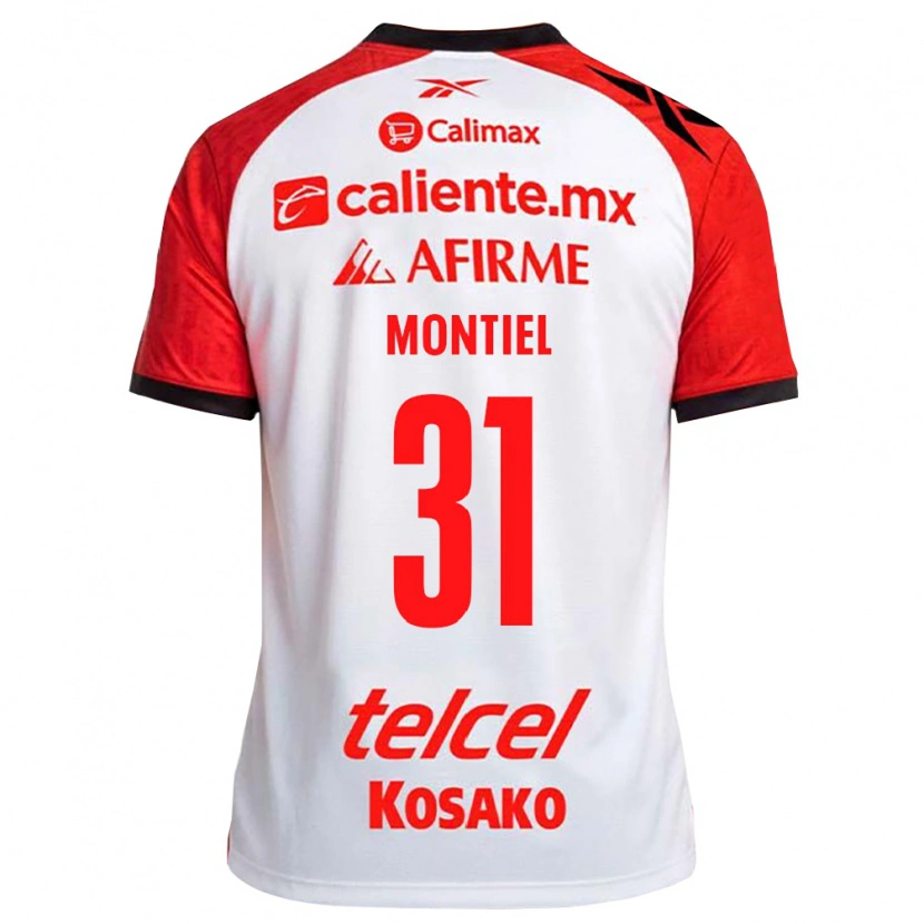 Danxen Mænd Abril Montiel #31 Hvid Sort Rød Udebane Spillertrøjer 2026/27 Trøje T-Shirt
