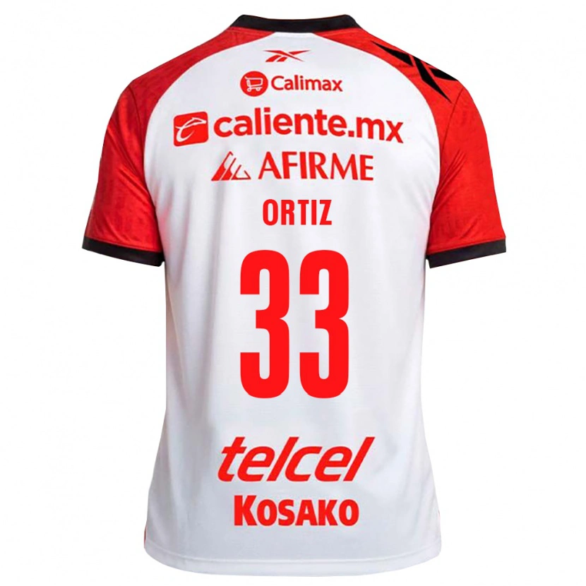 Danxen Mænd Pablo Ortiz #33 Hvid Sort Rød Udebane Spillertrøjer 2026/27 Trøje T-Shirt