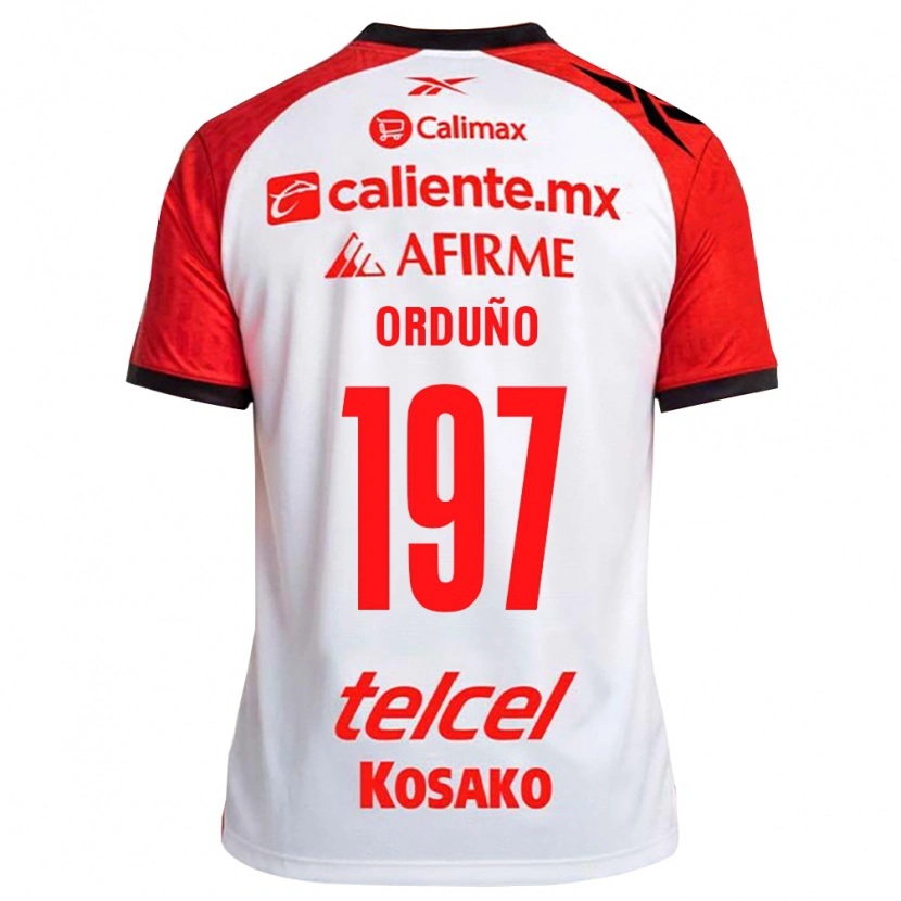 Danxen Mænd David Orduño #197 Hvid Sort Rød Udebane Spillertrøjer 2026/27 Trøje T-Shirt