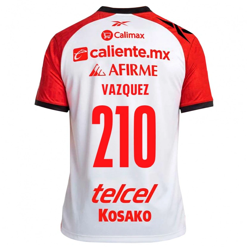 Danxen Mænd Daniel Vázquez #210 Hvid Sort Rød Udebane Spillertrøjer 2026/27 Trøje T-Shirt
