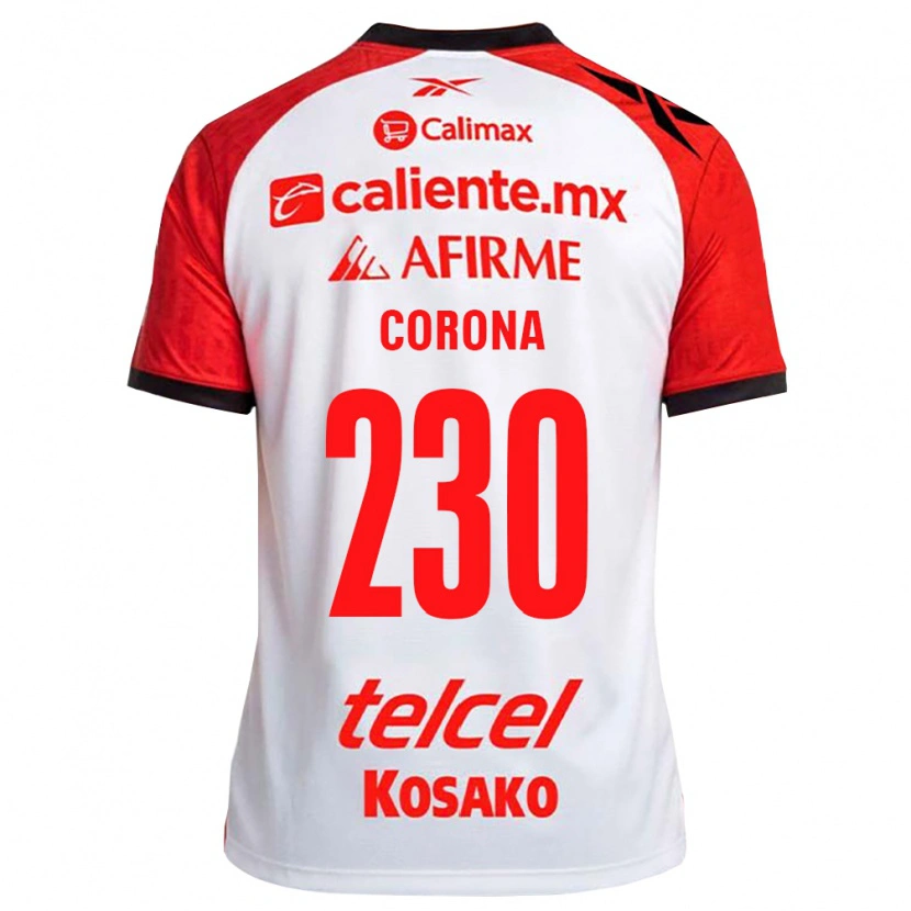 Danxen Mænd José Corona #230 Hvid Sort Rød Udebane Spillertrøjer 2026/27 Trøje T-Shirt