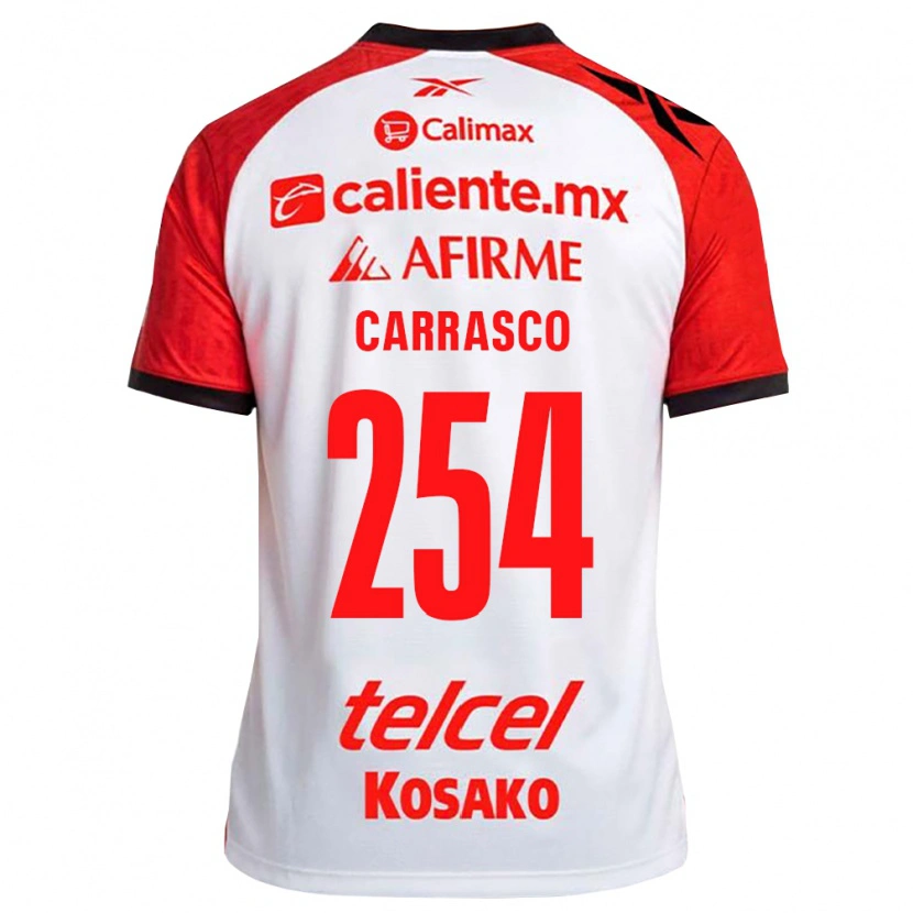 Danxen Mænd Jonathan Carrasco #254 Hvid Sort Rød Udebane Spillertrøjer 2026/27 Trøje T-Shirt