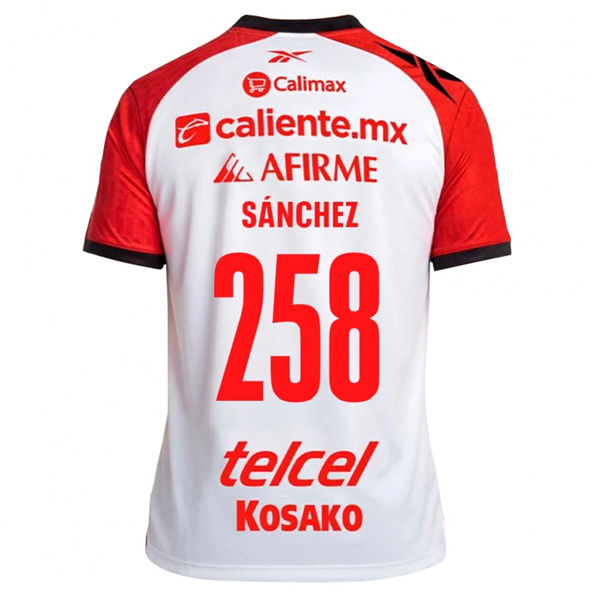 Danxen Mænd Edgar Sánchez #258 Hvid Sort Rød Udebane Spillertrøjer 2026/27 Trøje T-Shirt