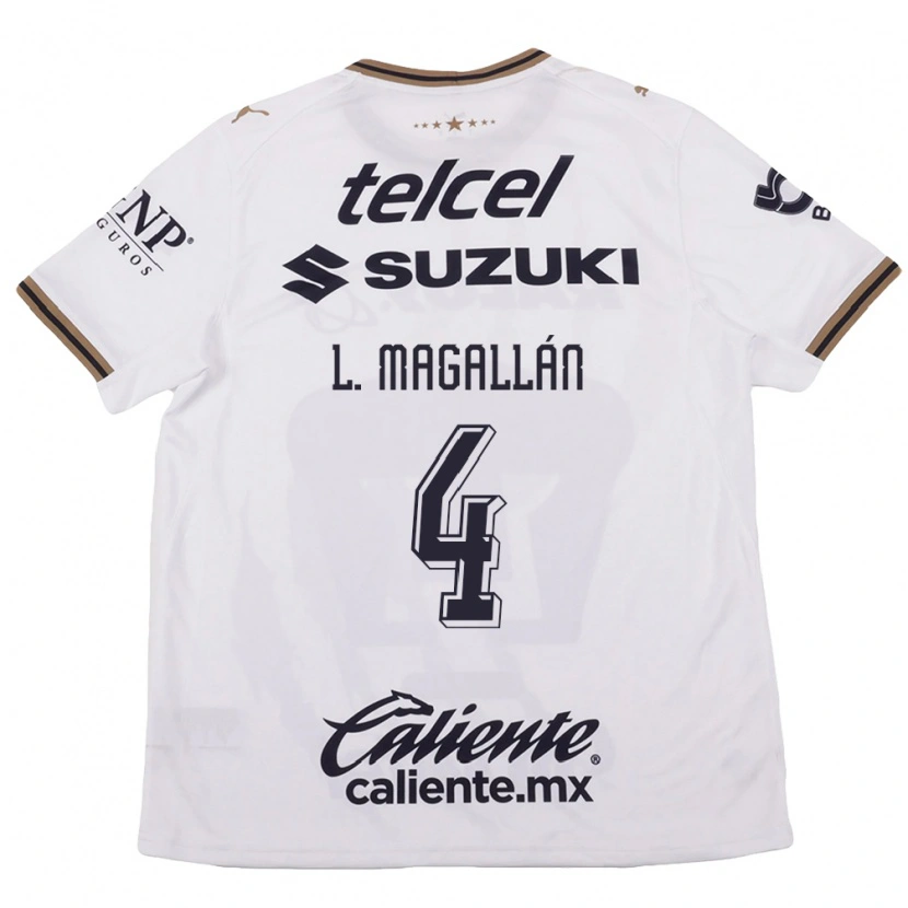 Danxen Mænd Lisandro Magallan #4 Hvid Sort Brun Udebane Spillertrøjer 2026/27 Trøje T-Shirt