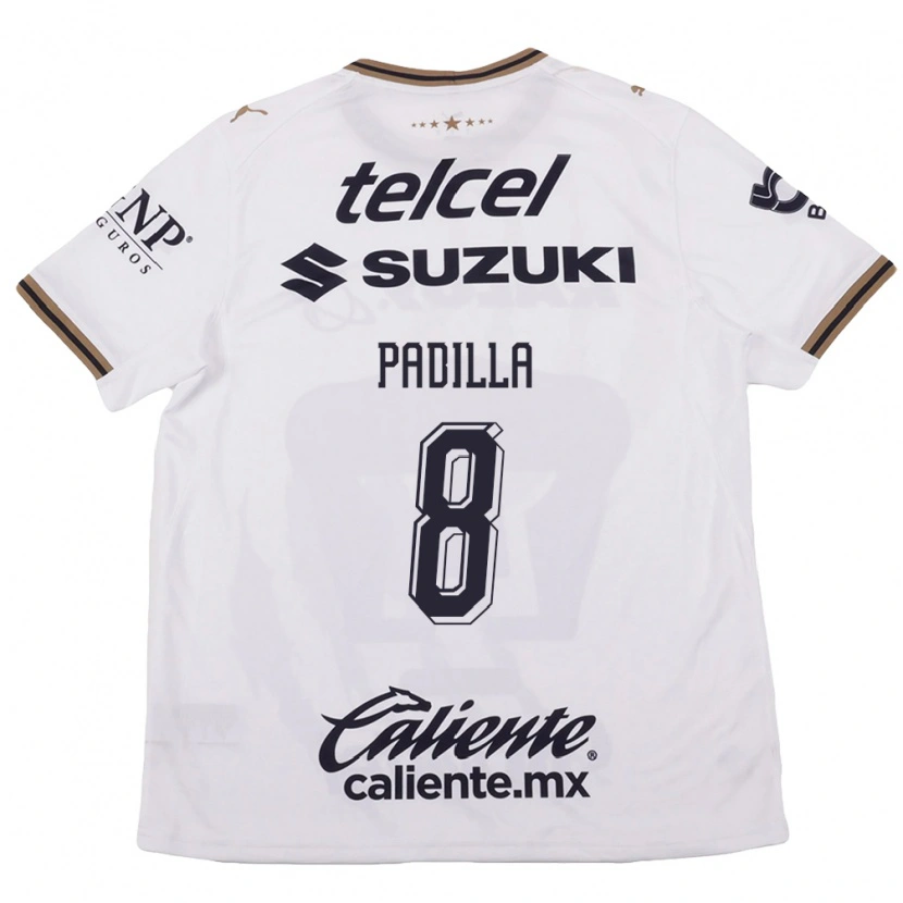 Danxen Mænd Dania Padilla #8 Hvid Sort Brun Udebane Spillertrøjer 2026/27 Trøje T-Shirt