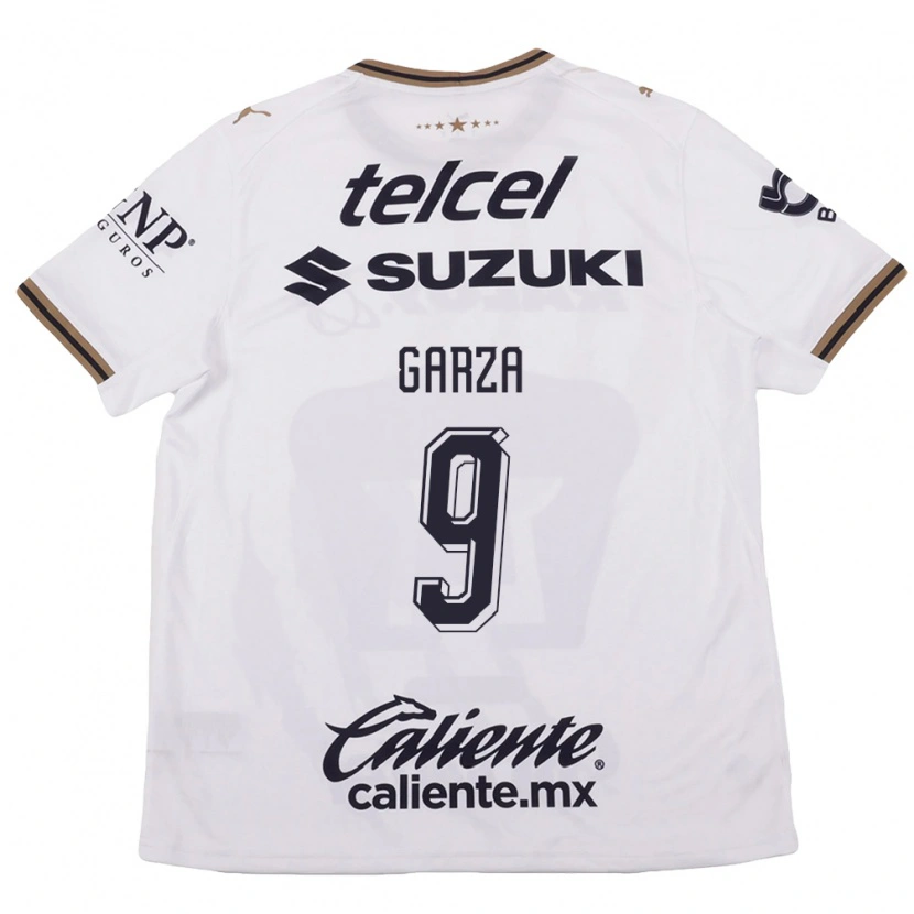 Danxen Mænd Dinora Garza #9 Hvid Sort Brun Udebane Spillertrøjer 2026/27 Trøje T-Shirt