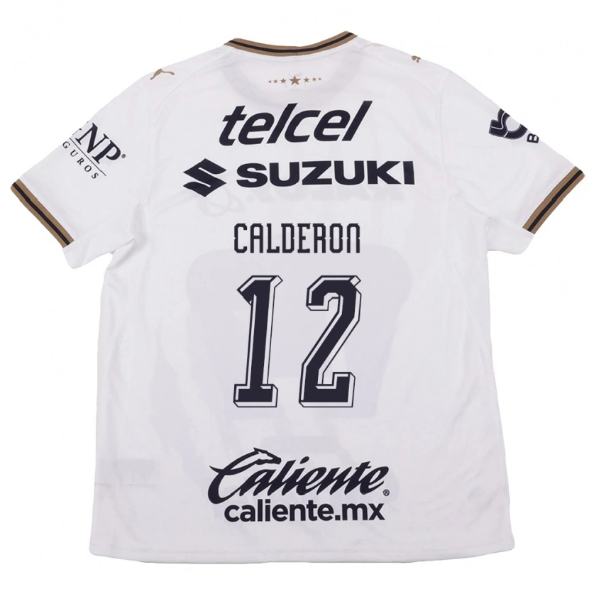 Danxen Mænd Cristian Calderón #12 Hvid Sort Brun Udebane Spillertrøjer 2026/27 Trøje T-Shirt