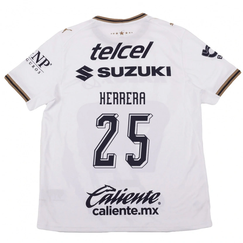 Danxen Mænd Laura Herrera #25 Hvid Sort Brun Udebane Spillertrøjer 2026/27 Trøje T-Shirt