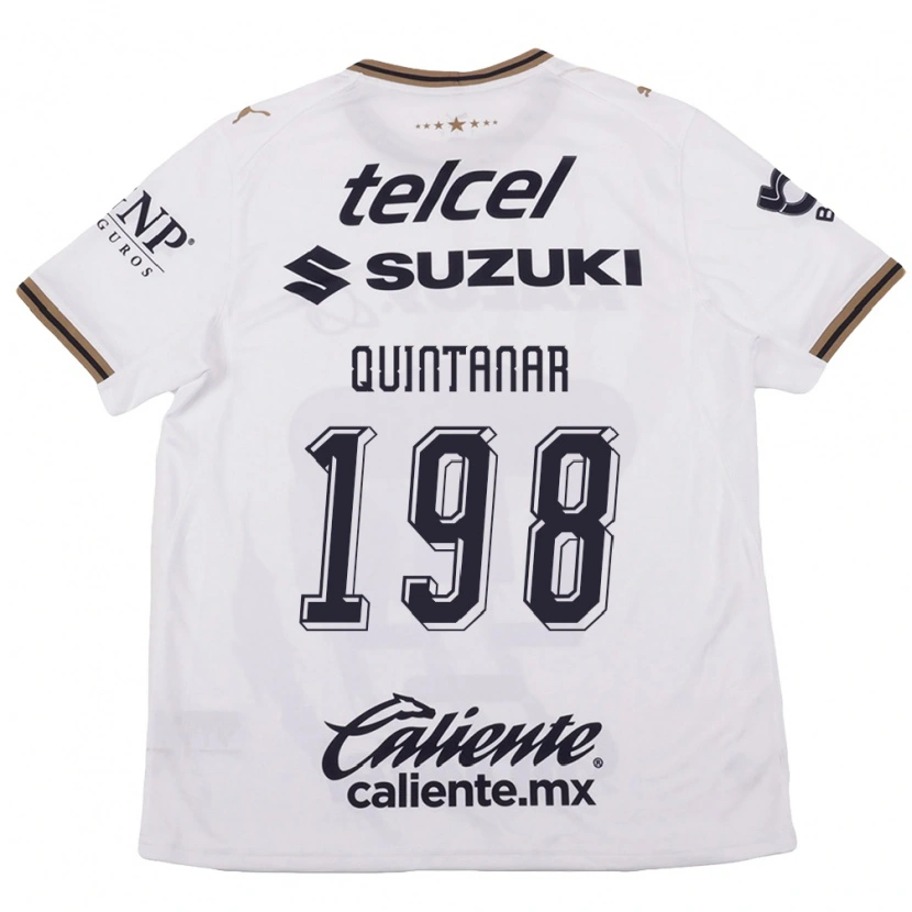 Danxen Mænd Edgar Quintanar #198 Hvid Sort Brun Udebane Spillertrøjer 2026/27 Trøje T-Shirt