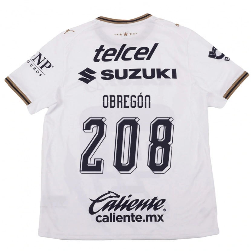 Danxen Mænd Jaime Obregón #208 Hvid Sort Brun Udebane Spillertrøjer 2026/27 Trøje T-Shirt
