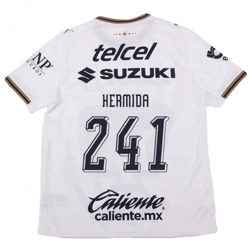 Danxen Mænd Emiliano Hermida #241 Hvid Sort Brun Udebane Spillertrøjer 2026/27 Trøje T-Shirt