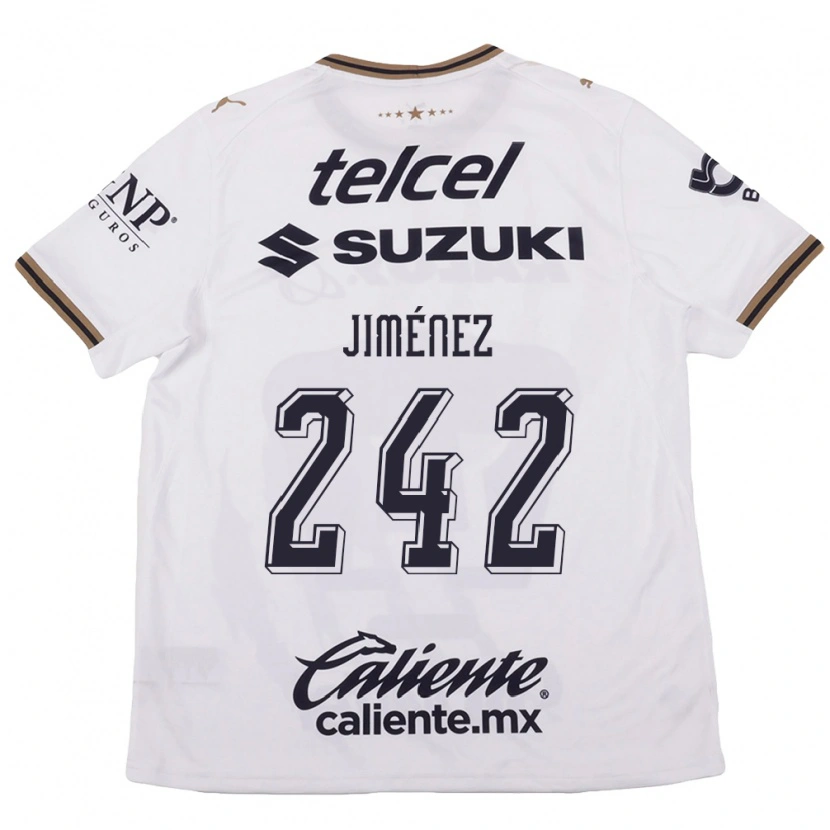 Danxen Mænd Axel Jiménez #242 Hvid Sort Brun Udebane Spillertrøjer 2026/27 Trøje T-Shirt