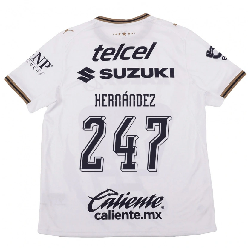 Danxen Mænd Oswaldo Hernández #247 Hvid Sort Brun Udebane Spillertrøjer 2026/27 Trøje T-Shirt