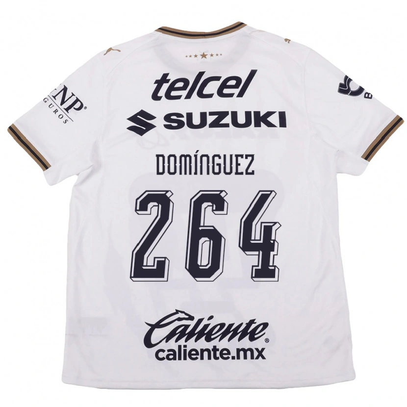 Danxen Mænd Gerardo Domínguez #264 Hvid Sort Brun Udebane Spillertrøjer 2026/27 Trøje T-Shirt