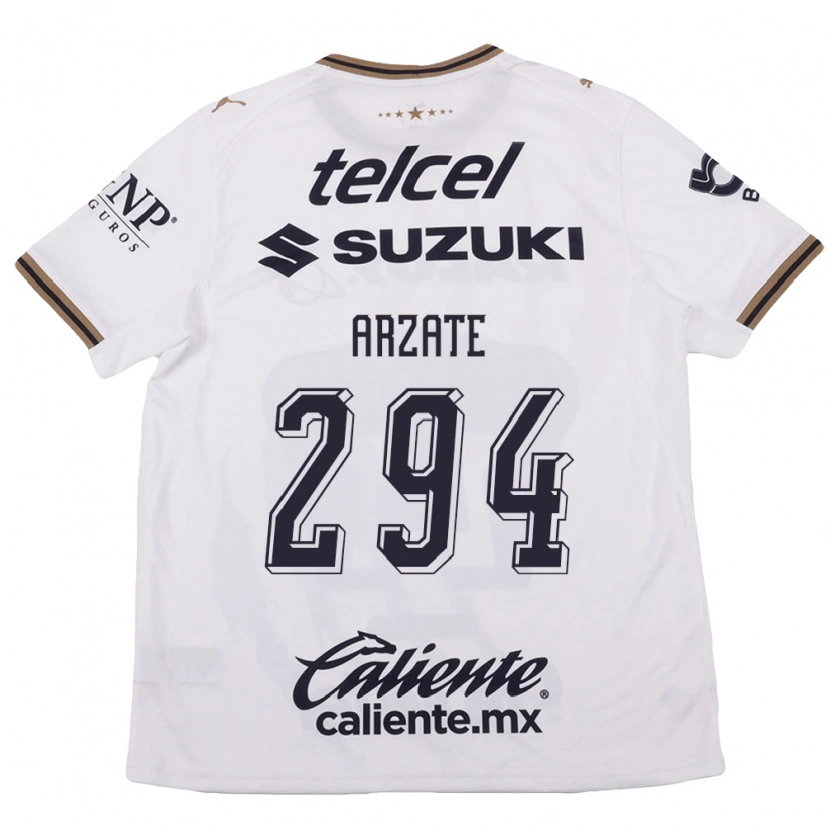 Danxen Mænd Aarón Arzate #294 Hvid Sort Brun Udebane Spillertrøjer 2026/27 Trøje T-Shirt