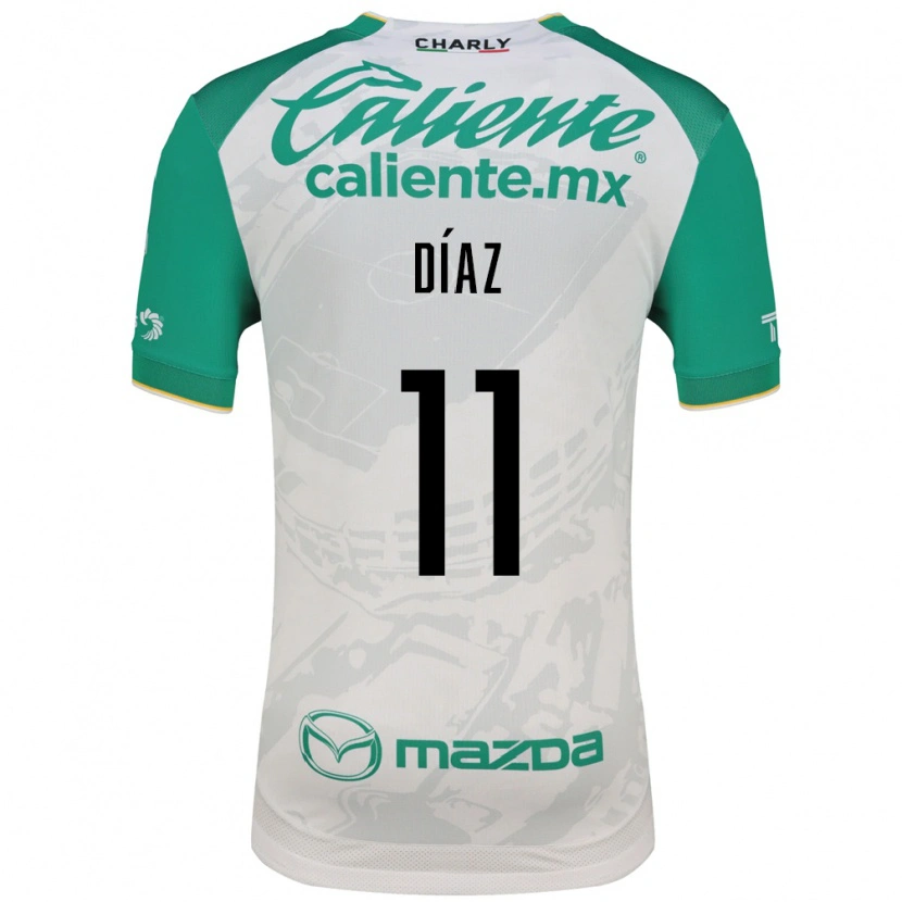 Danxen Mænd Ismael Díaz #11 Lysegrøn Hvid Udebane Spillertrøjer 2026/27 Trøje T-Shirt