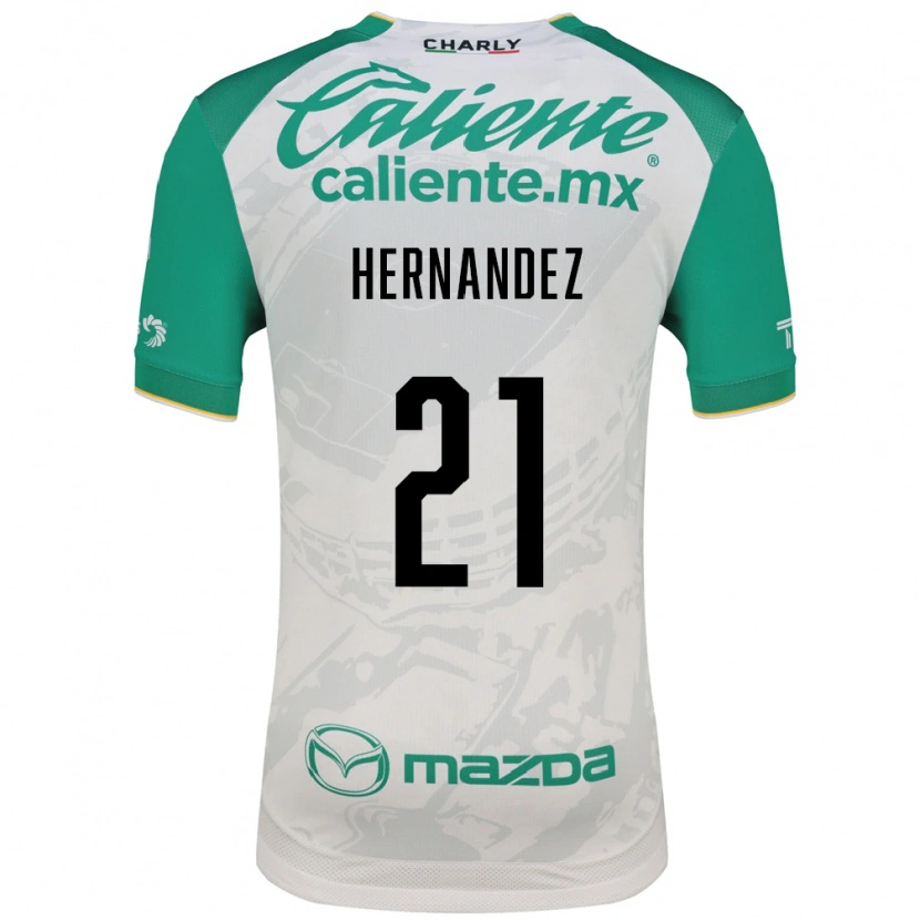 Danxen Mænd Alexa Hernández #21 Lysegrøn Hvid Udebane Spillertrøjer 2026/27 Trøje T-Shirt