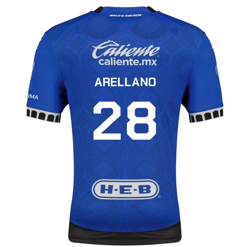 Danxen Mænd Jesús Arellano #28 Kongelig Blå Hvid Sort Udebane Spillertrøjer 2026/27 Trøje T-Shirt