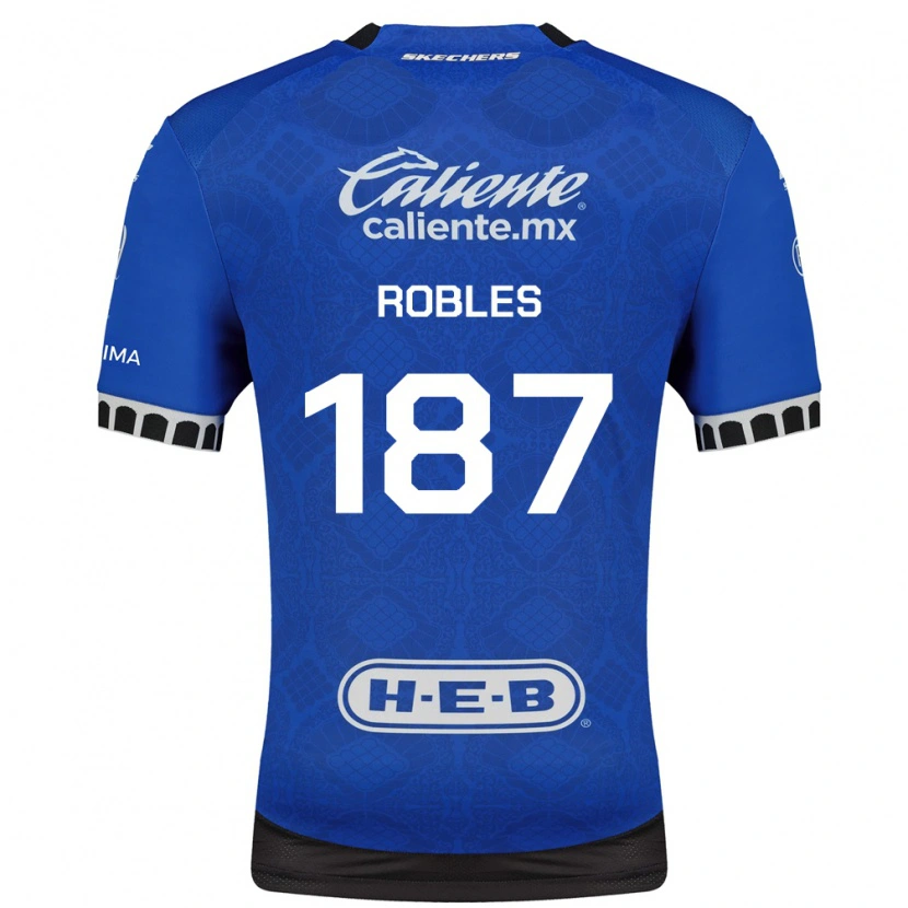 Danxen Mænd Claudio Robles #187 Kongelig Blå Hvid Sort Udebane Spillertrøjer 2026/27 Trøje T-Shirt