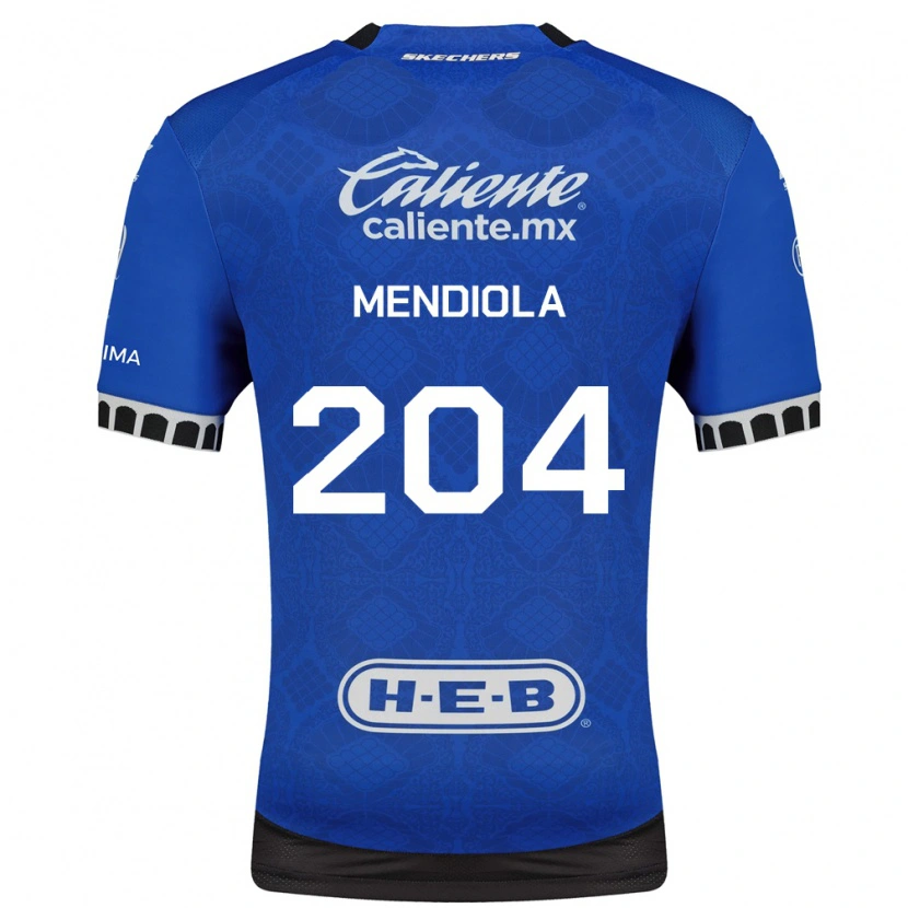 Danxen Mænd Carlos Mendiola #204 Kongelig Blå Hvid Sort Udebane Spillertrøjer 2026/27 Trøje T-Shirt