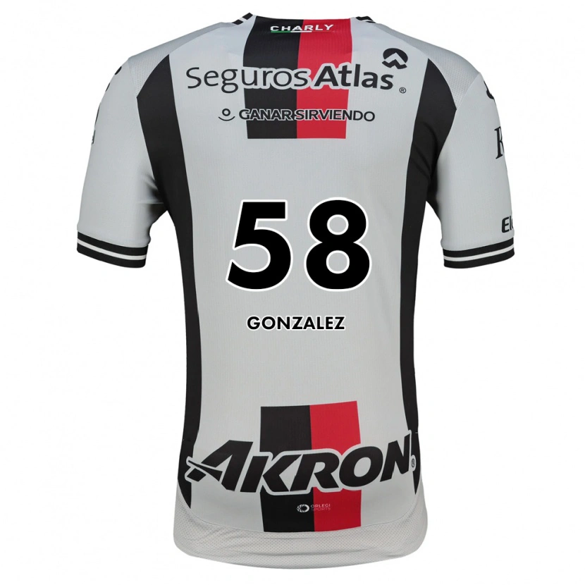 Danxen Mænd Arturo González #58 Hvid Rød Sort Udebane Spillertrøjer 2026/27 Trøje T-Shirt