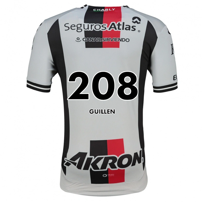 Danxen Mænd Jesús Guillén #208 Hvid Rød Sort Udebane Spillertrøjer 2026/27 Trøje T-Shirt