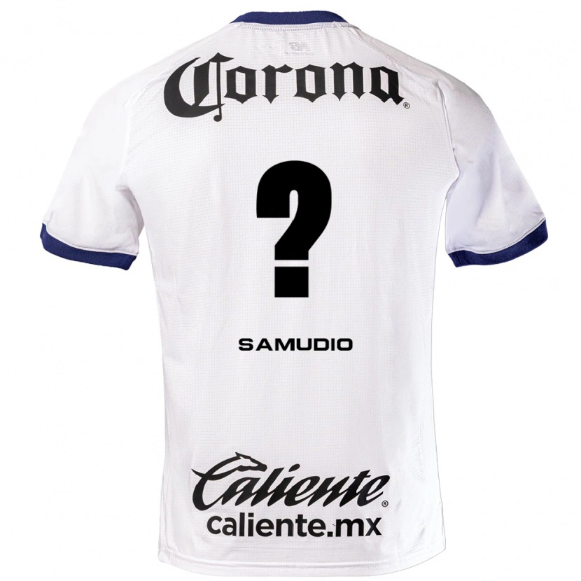 Danxen Mænd Braian Samudio #0 Hvid Blå Sort Udebane Spillertrøjer 2026/27 Trøje T-Shirt