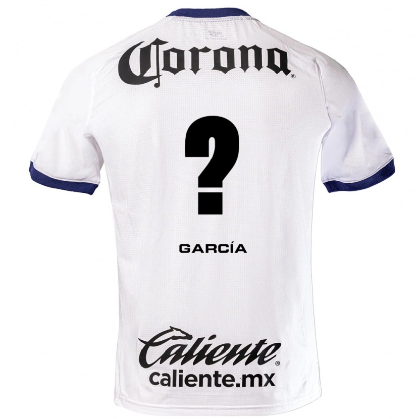 Danxen Mænd Carlos García #0 Hvid Blå Sort Udebane Spillertrøjer 2026/27 Trøje T-Shirt