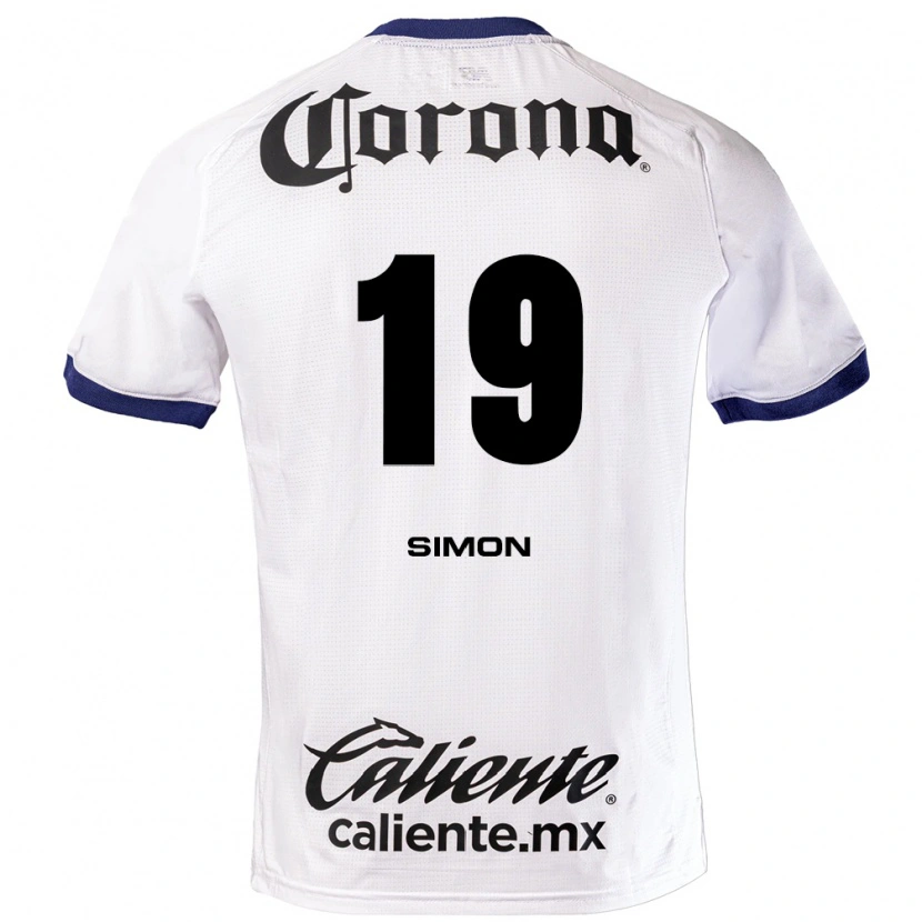 Danxen Mænd Santiago Simón #19 Hvid Blå Sort Udebane Spillertrøjer 2026/27 Trøje T-Shirt