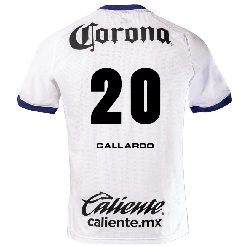 Danxen Mænd Jesús Gallardo #20 Hvid Blå Sort Udebane Spillertrøjer 2026/27 Trøje T-Shirt