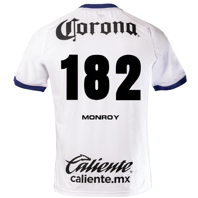 Danxen Mænd Brayan Monroy #182 Hvid Blå Sort Udebane Spillertrøjer 2026/27 Trøje T-Shirt