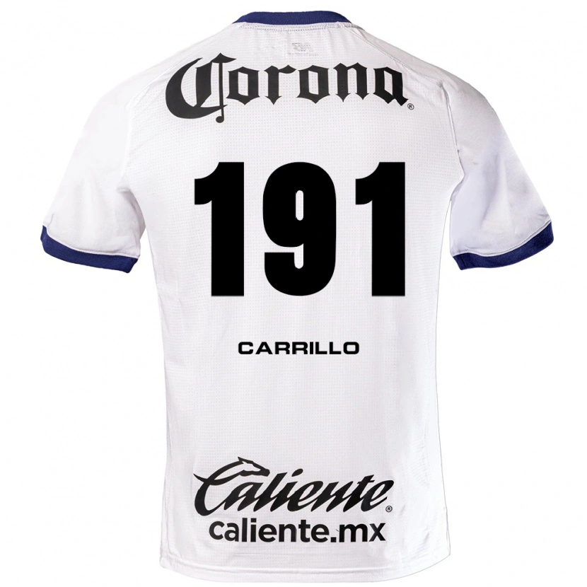Danxen Mænd Carlos Carrillo #191 Hvid Blå Sort Udebane Spillertrøjer 2026/27 Trøje T-Shirt