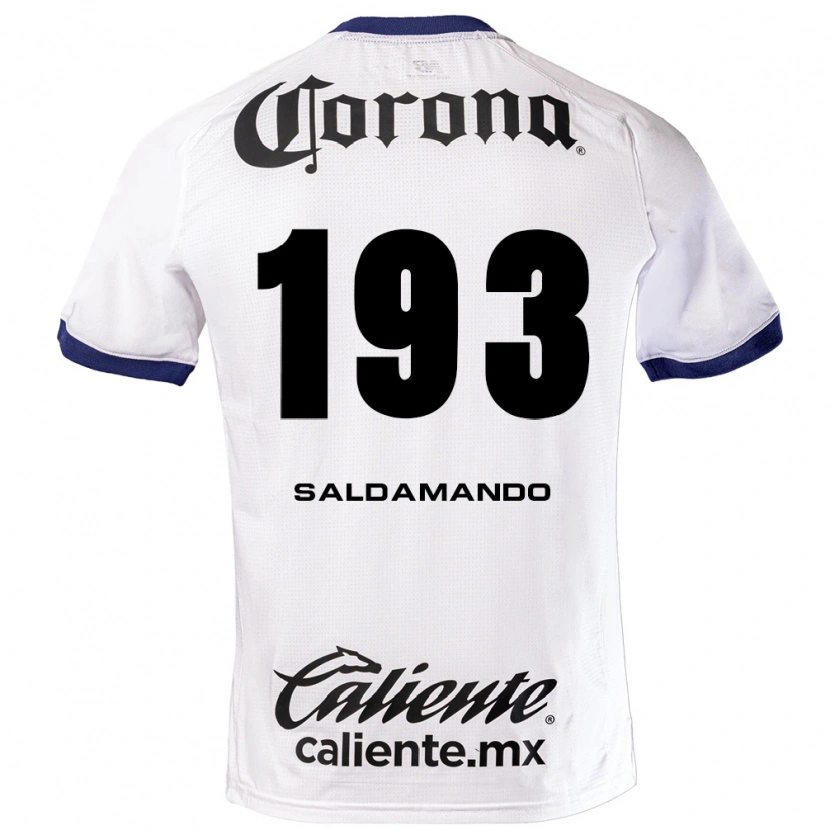 Danxen Mænd José Saldamando #193 Hvid Blå Sort Udebane Spillertrøjer 2026/27 Trøje T-Shirt