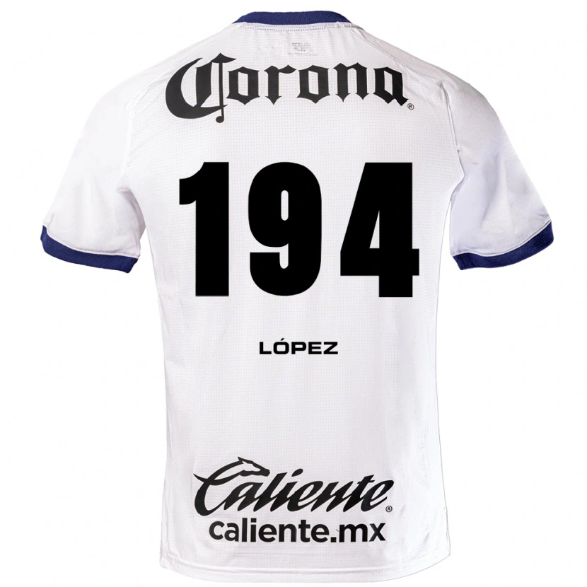 Danxen Mænd Erick López #194 Hvid Blå Sort Udebane Spillertrøjer 2026/27 Trøje T-Shirt