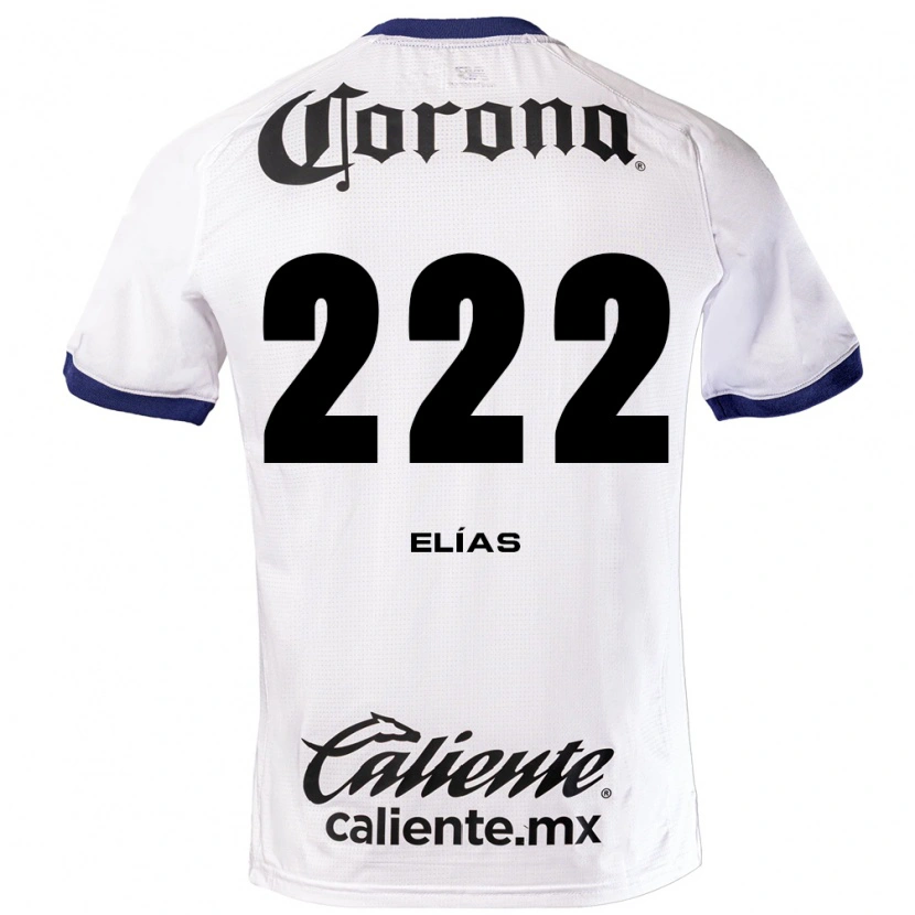 Danxen Mænd Carlos Elías #222 Hvid Blå Sort Udebane Spillertrøjer 2026/27 Trøje T-Shirt