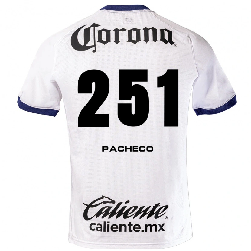 Danxen Mænd Yael Pacheco #251 Hvid Blå Sort Udebane Spillertrøjer 2026/27 Trøje T-Shirt