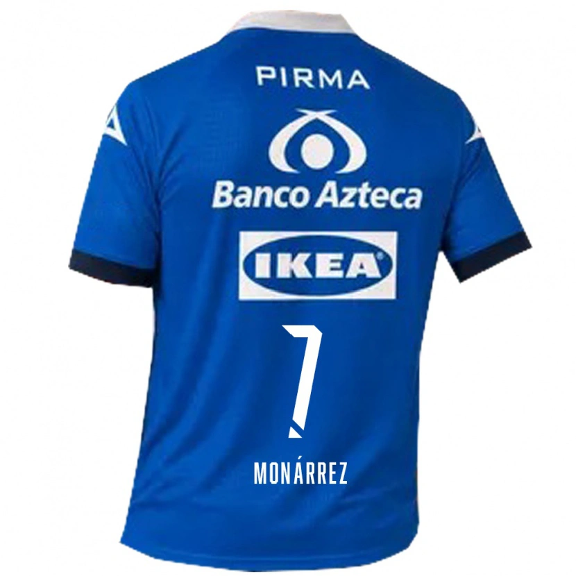 Danxen Mænd Fernando Monárrez #7 Blå Hvid Udebane Spillertrøjer 2026/27 Trøje T-Shirt