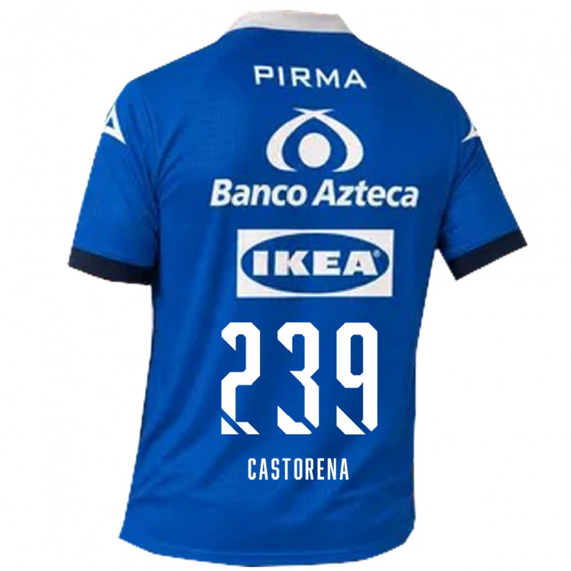 Danxen Mænd Ernesto Castorena #239 Blå Hvid Udebane Spillertrøjer 2026/27 Trøje T-Shirt