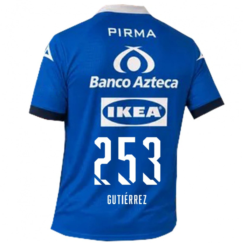 Danxen Mænd Santiago Gutiérrez #253 Blå Hvid Udebane Spillertrøjer 2026/27 Trøje T-Shirt