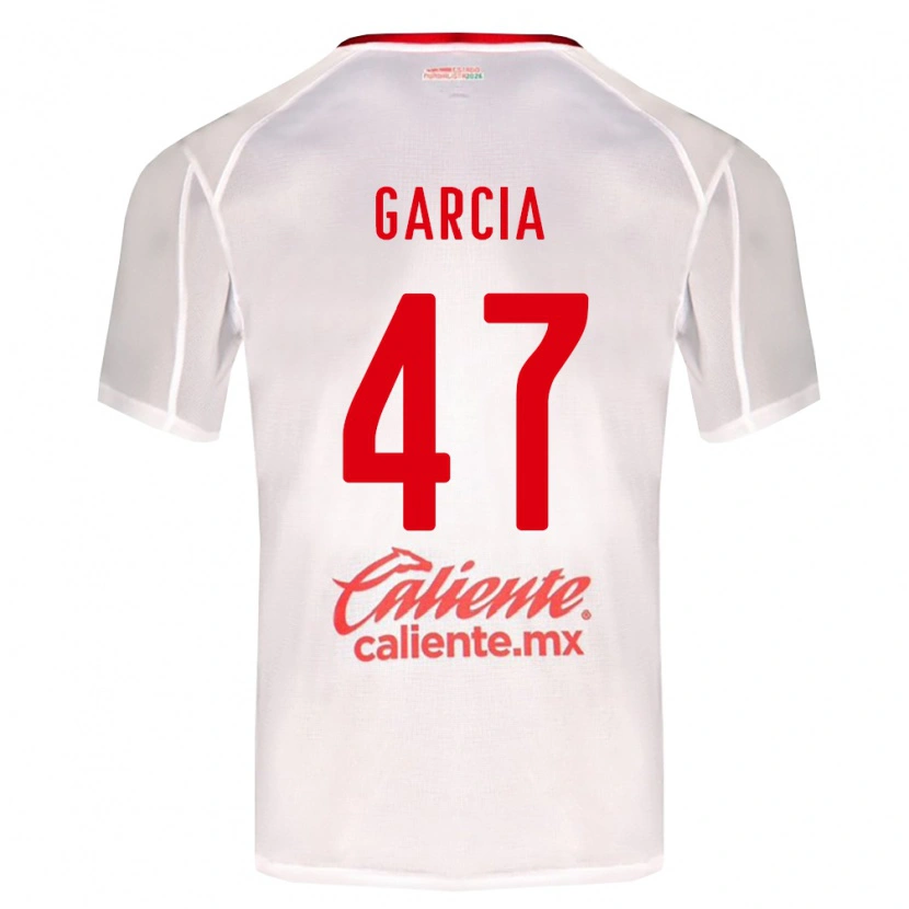 Danxen Mænd Gael García #47 Hvid Grøn Rød Udebane Spillertrøjer 2026/27 Trøje T-Shirt