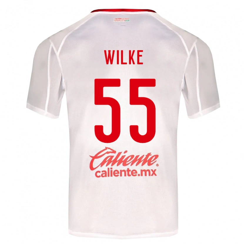 Danxen Mænd Teun Wilke #55 Hvid Grøn Rød Udebane Spillertrøjer 2026/27 Trøje T-Shirt